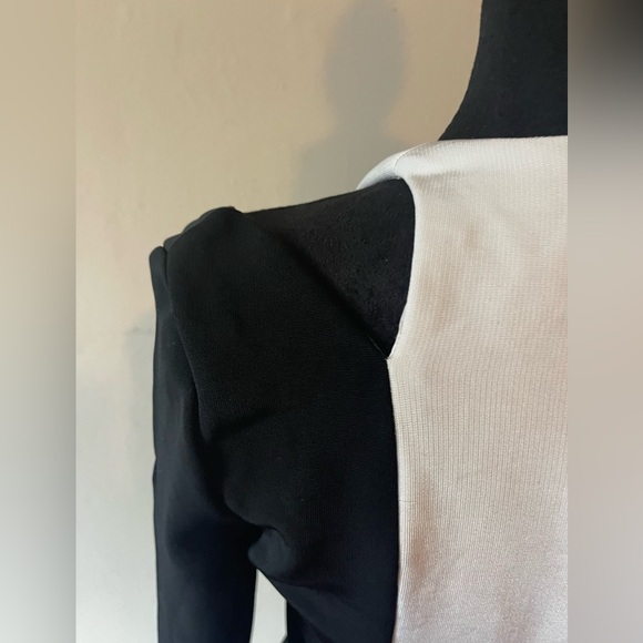 Cushnie et Ochs Power Viscose White/Black Bodycon Dress, Size 10, worn once - Picture 10 of 13